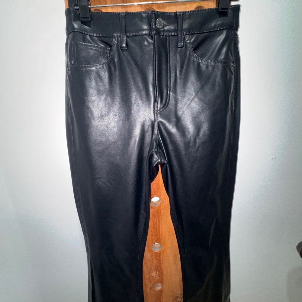 Veronica Beard High-Rise Stretch Vegan Leather Beverly Pant in Black - Picture 8 of 16